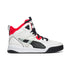 Sneakers alte bianche con dettagli neri e rossi Puma Backcourt Mid Jr, Brand, SKU s352500013, Immagine 0